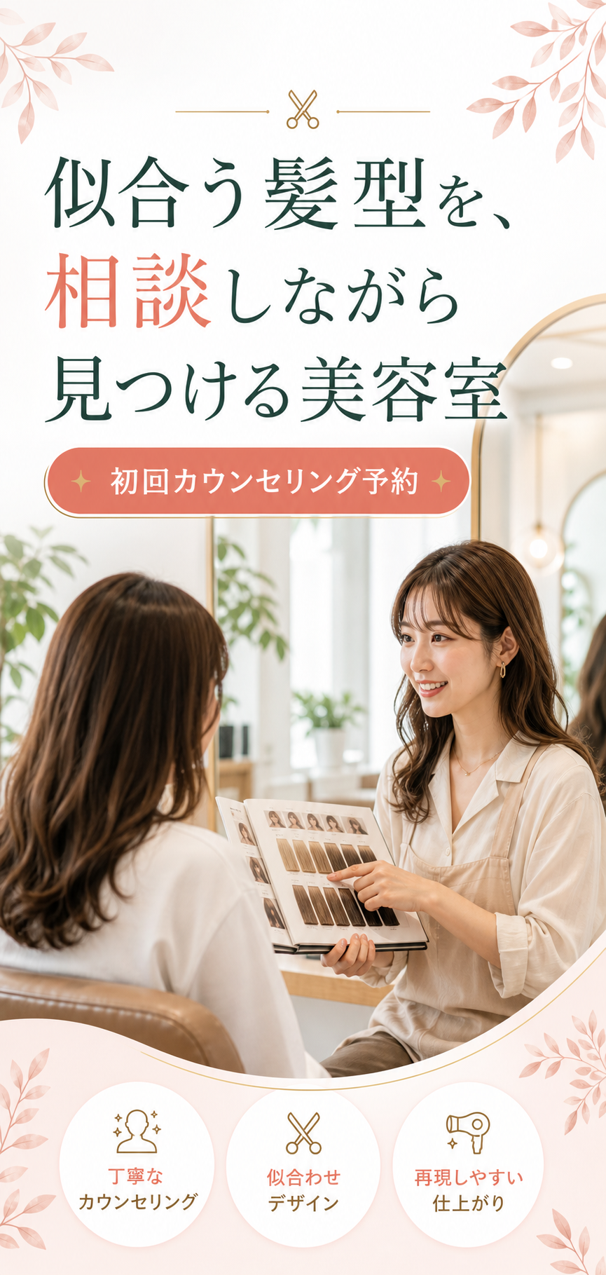 美容室LPのファーストビュー